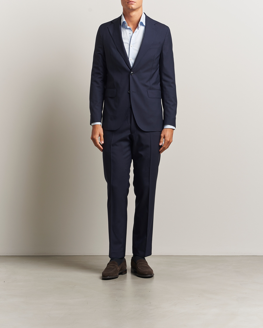 Homme | Blazers | Oscar Jacobson | Ego Wool Blazer Blue