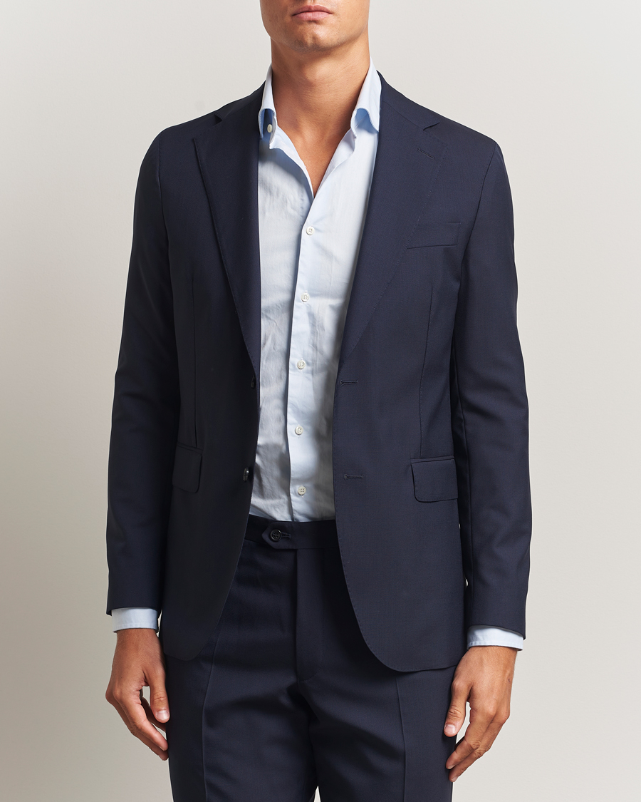 Homme | Blazers | Oscar Jacobson | Ego Wool Blazer Blue