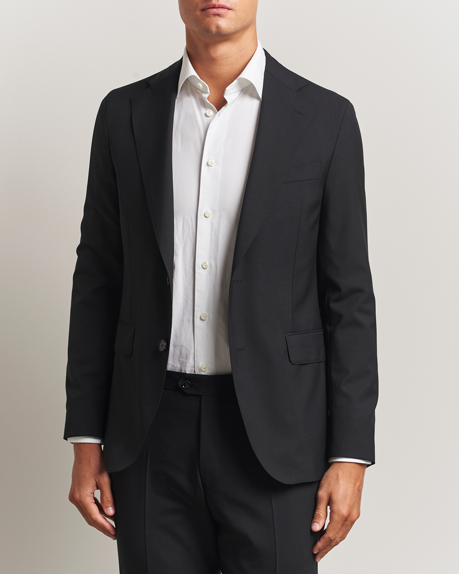 Homme | Blazers | Oscar Jacobson | Ego Wool Blazer Black