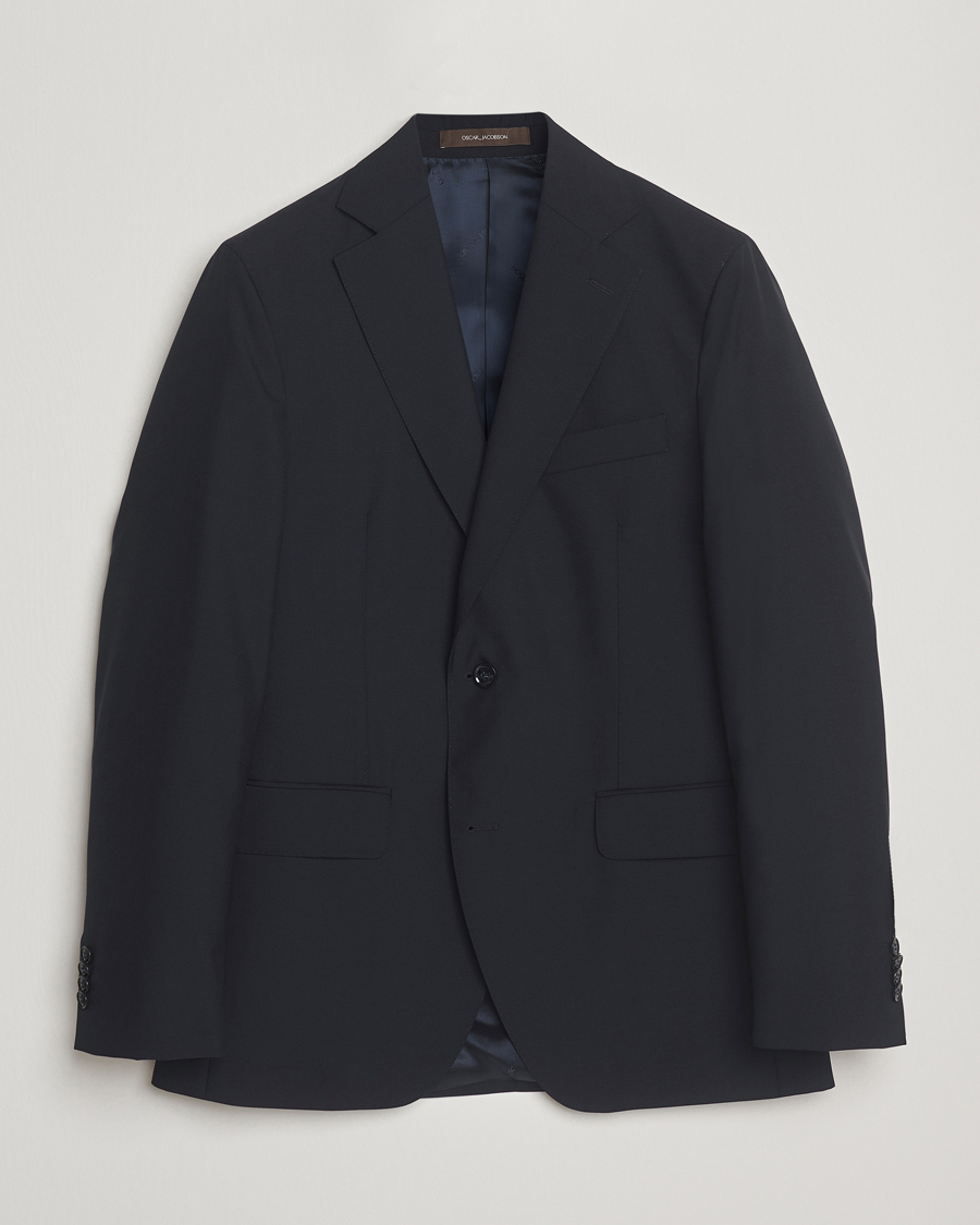 Homme | Blazers | Oscar Jacobson | Fogerty Wool Blazer Navy