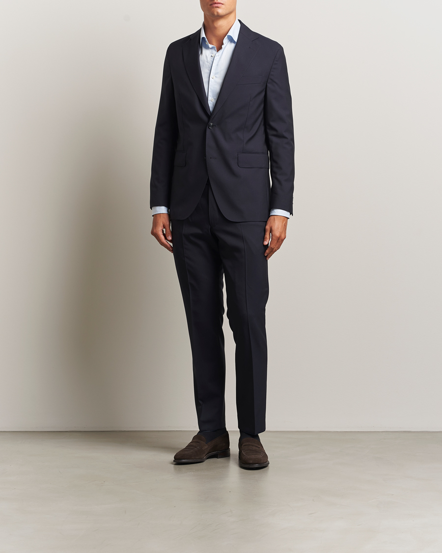 Homme | Blazers | Oscar Jacobson | Fogerty Wool Blazer Navy