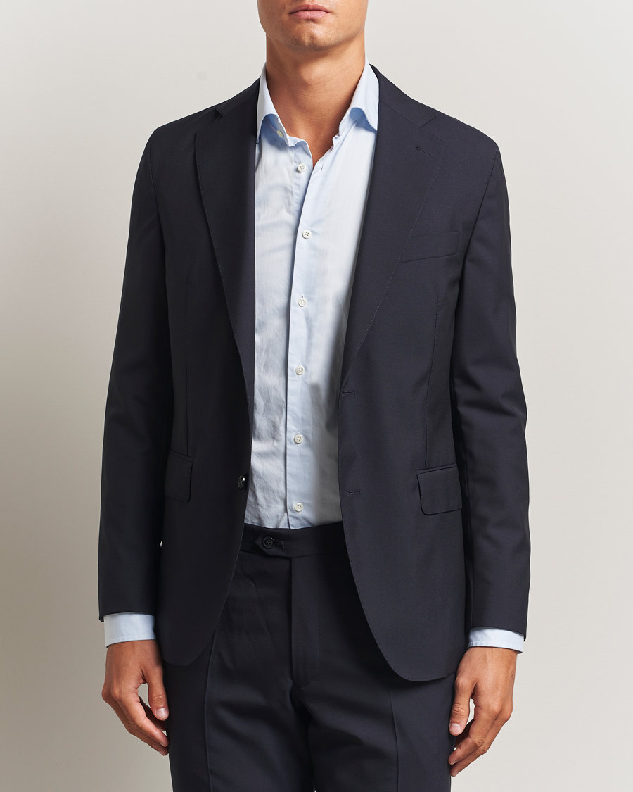 Homme | Blazers | Oscar Jacobson | Fogerty Wool Blazer Navy