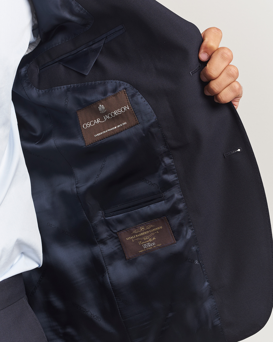 Homme | Blazers | Oscar Jacobson | Fogerty Wool Blazer Navy