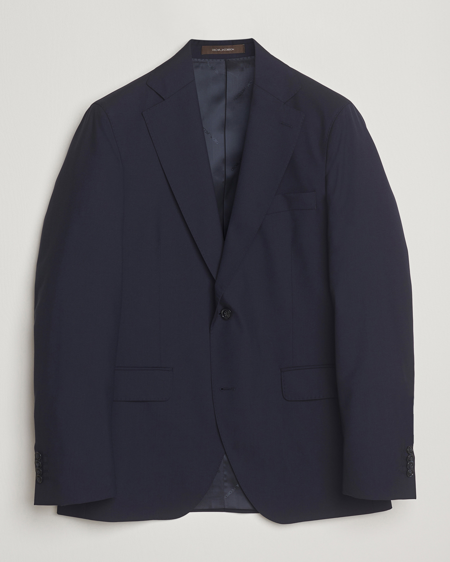 Homme | Blazers | Oscar Jacobson | Fogerty Wool Blazer Blue
