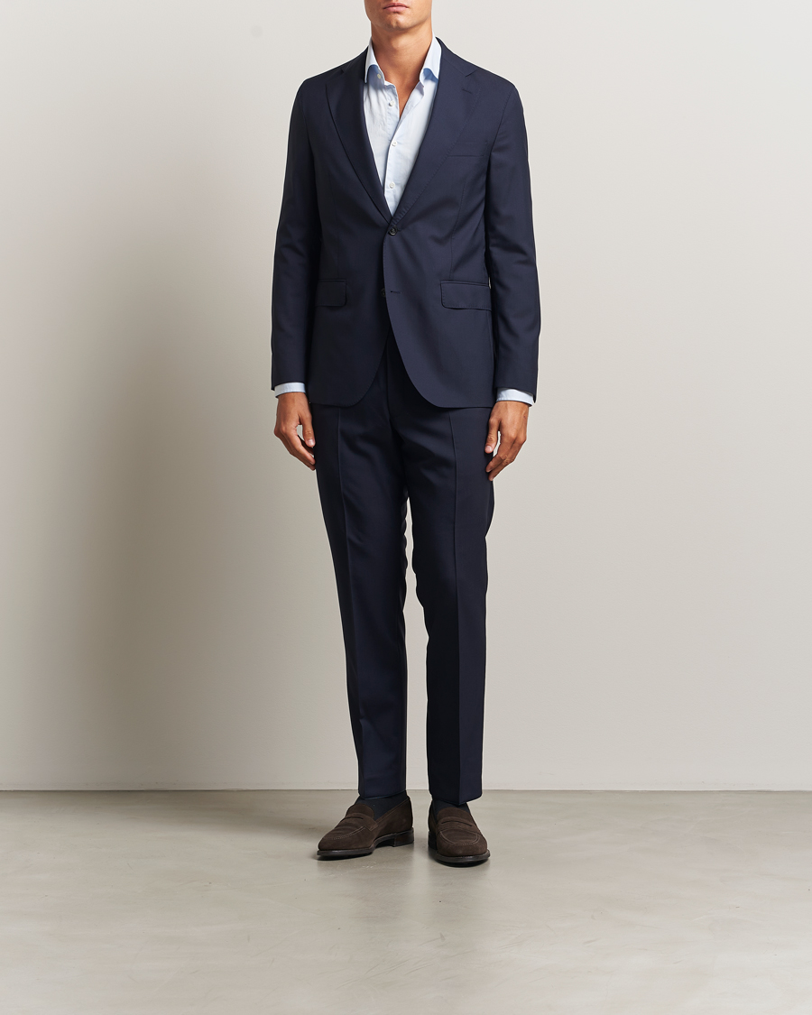 Homme | Blazers | Oscar Jacobson | Fogerty Wool Blazer Blue