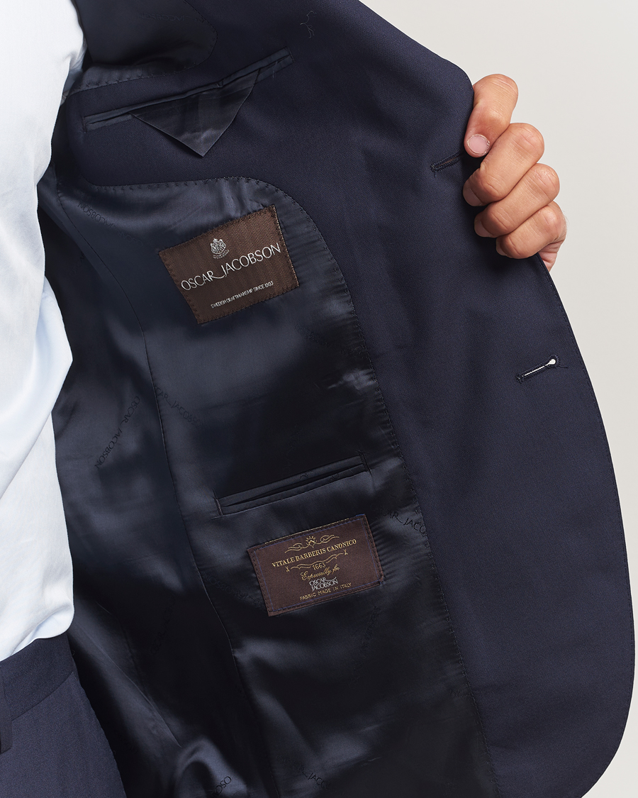 Homme | Blazers | Oscar Jacobson | Fogerty Wool Blazer Blue