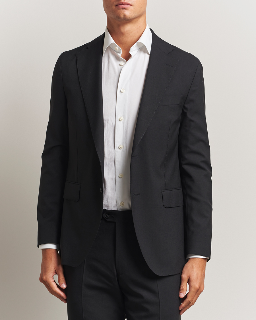 Homme | Blazers | Oscar Jacobson | Fogerty Wool Blazer Black