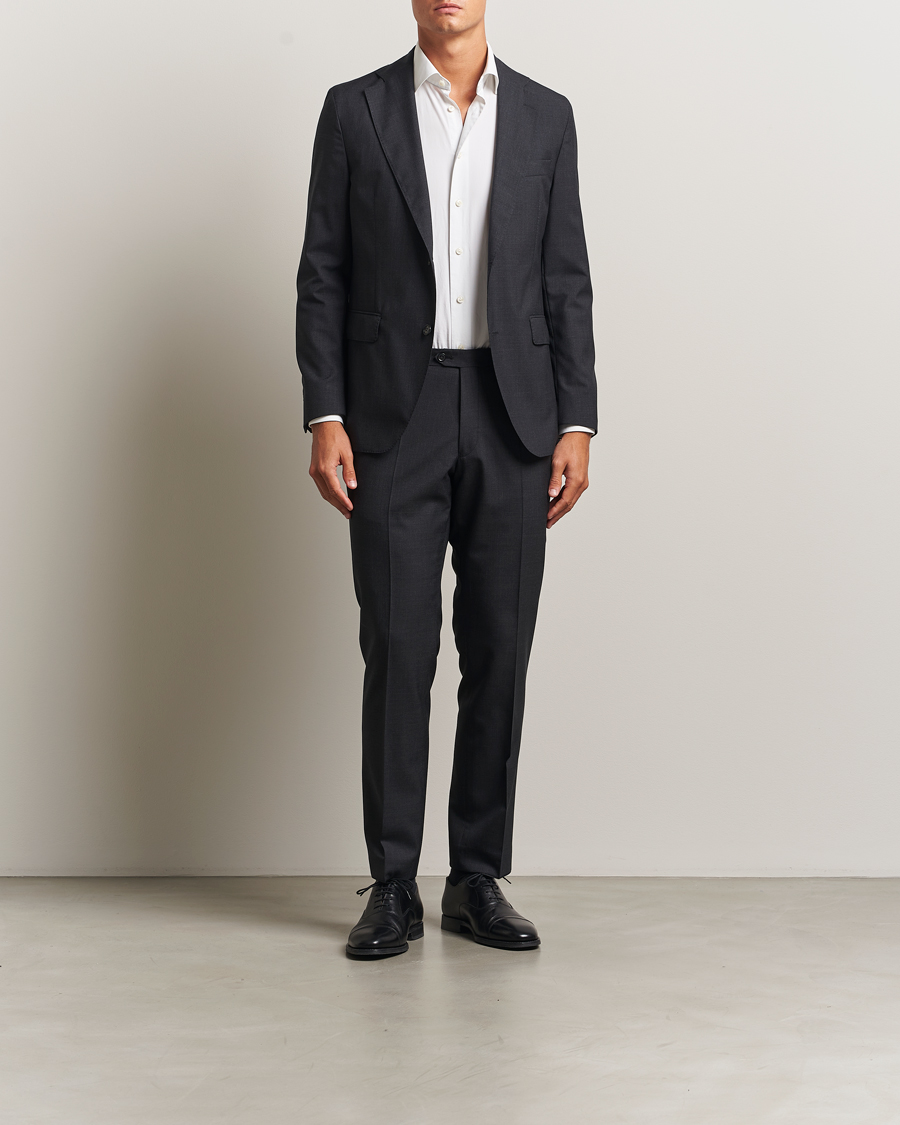 Homme | Pantalons | Oscar Jacobson | Dandy Wool Trousers Grey