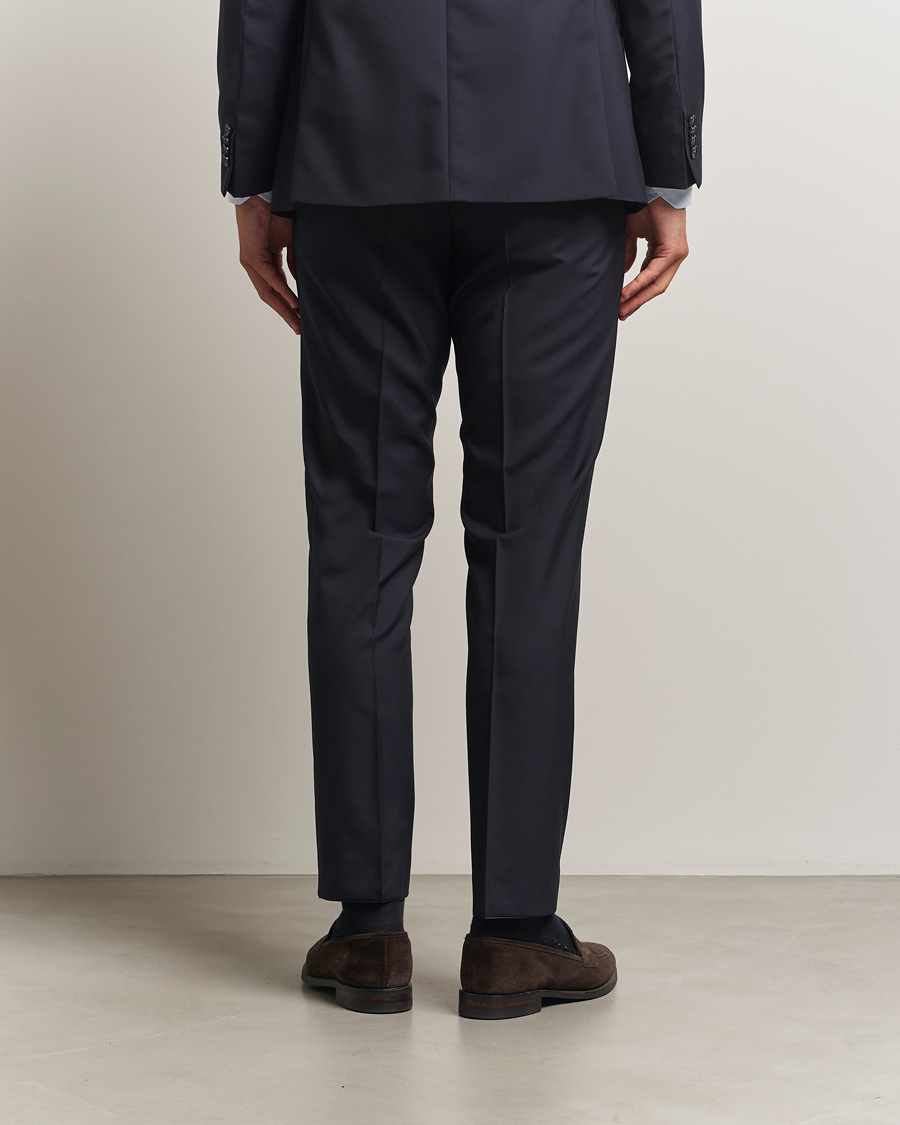Homme | Pantalons | Oscar Jacobson | Dandy Wool Trousers Navy