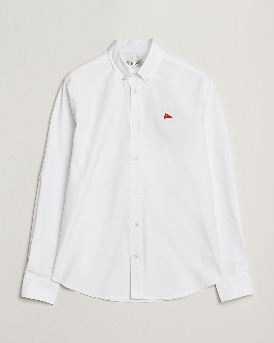Homme | Chemises | Forét | Flag Regular Fit Oxford Shirt White