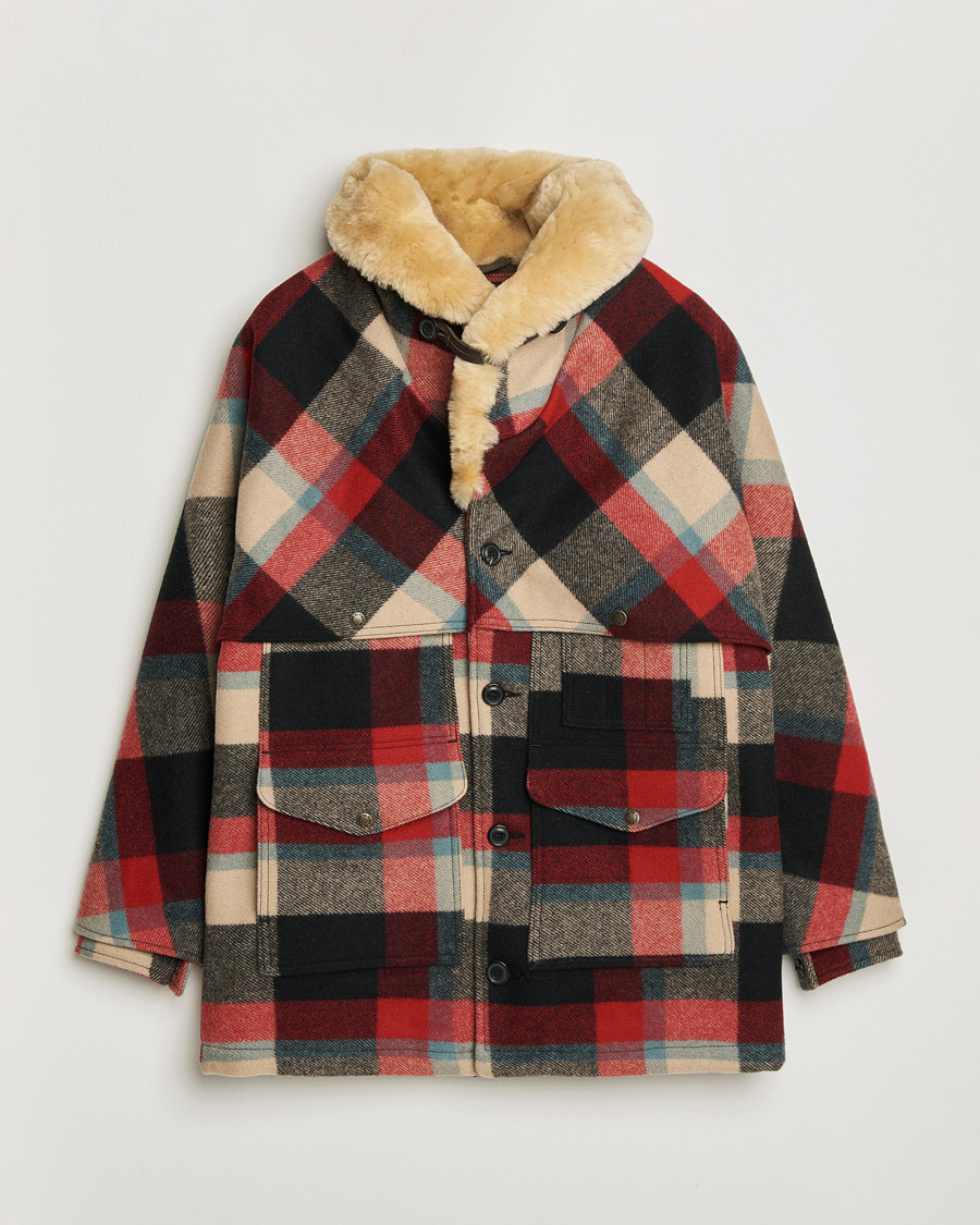 Homme | Manteaux Et Vestes | Filson | Wool Lined Packer Coat Red/Cream/Blue Plaid
