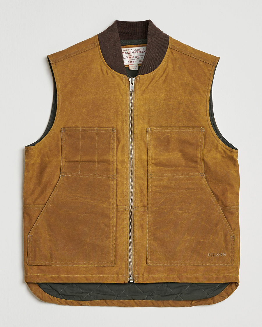 Homme | Manteaux Et Vestes | Filson | Tin Cloth Insulated Work Vest Dark Tan