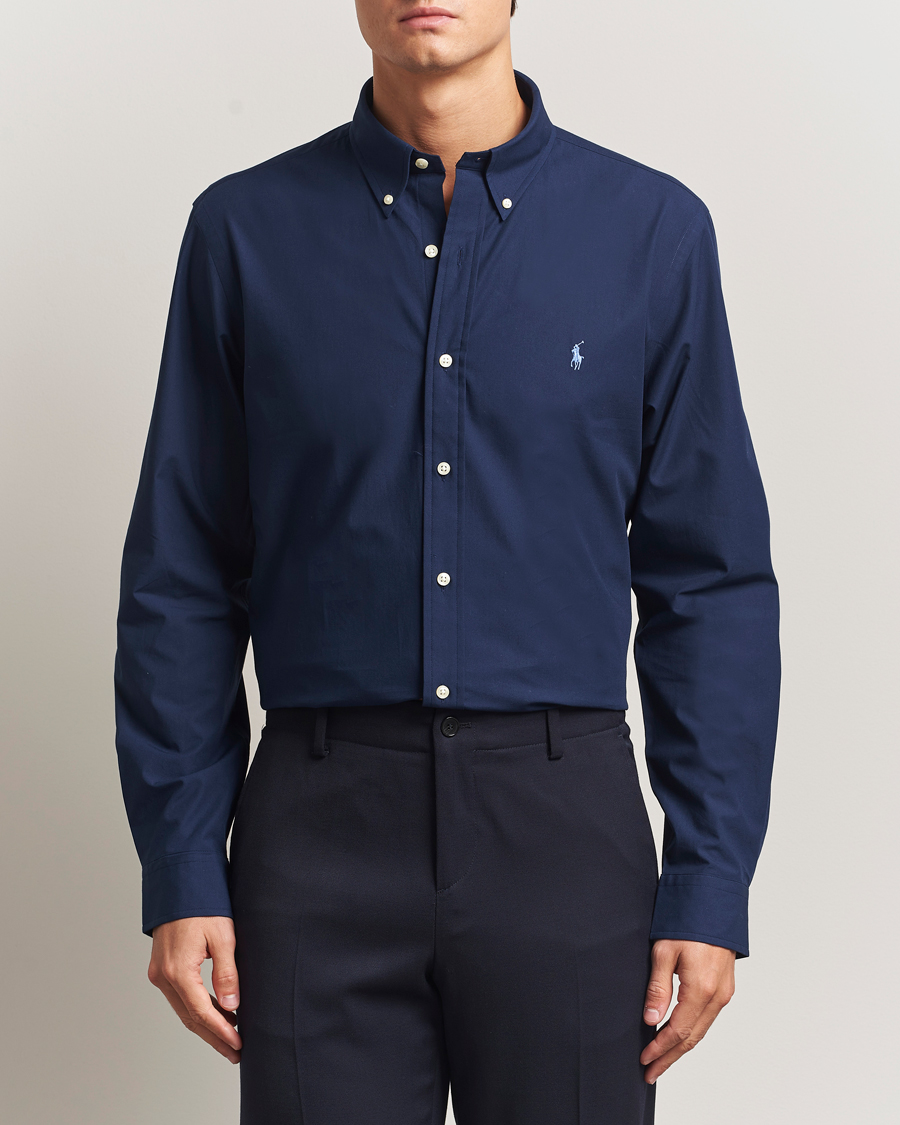 Homme | Chemises | Polo Ralph Lauren | Custom Fit Stretch Poplin Shirt Newport Navy