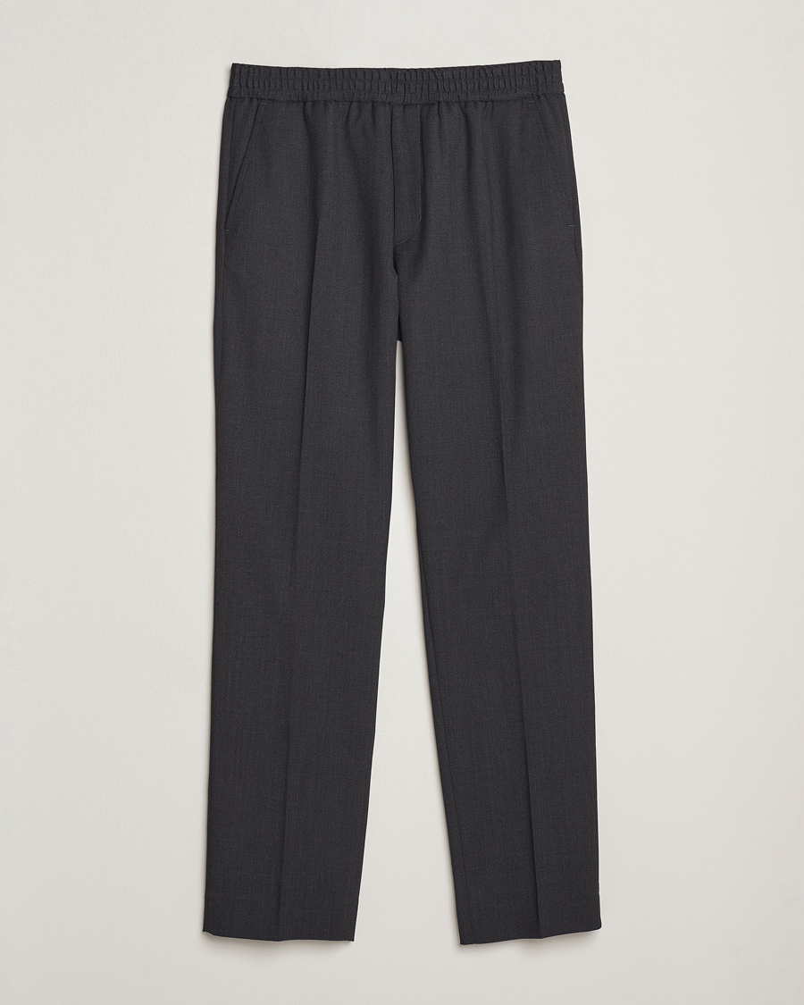 Homme | Pantalons | Filippa K | Theo Relaxed Wool Trousers Mid Grey