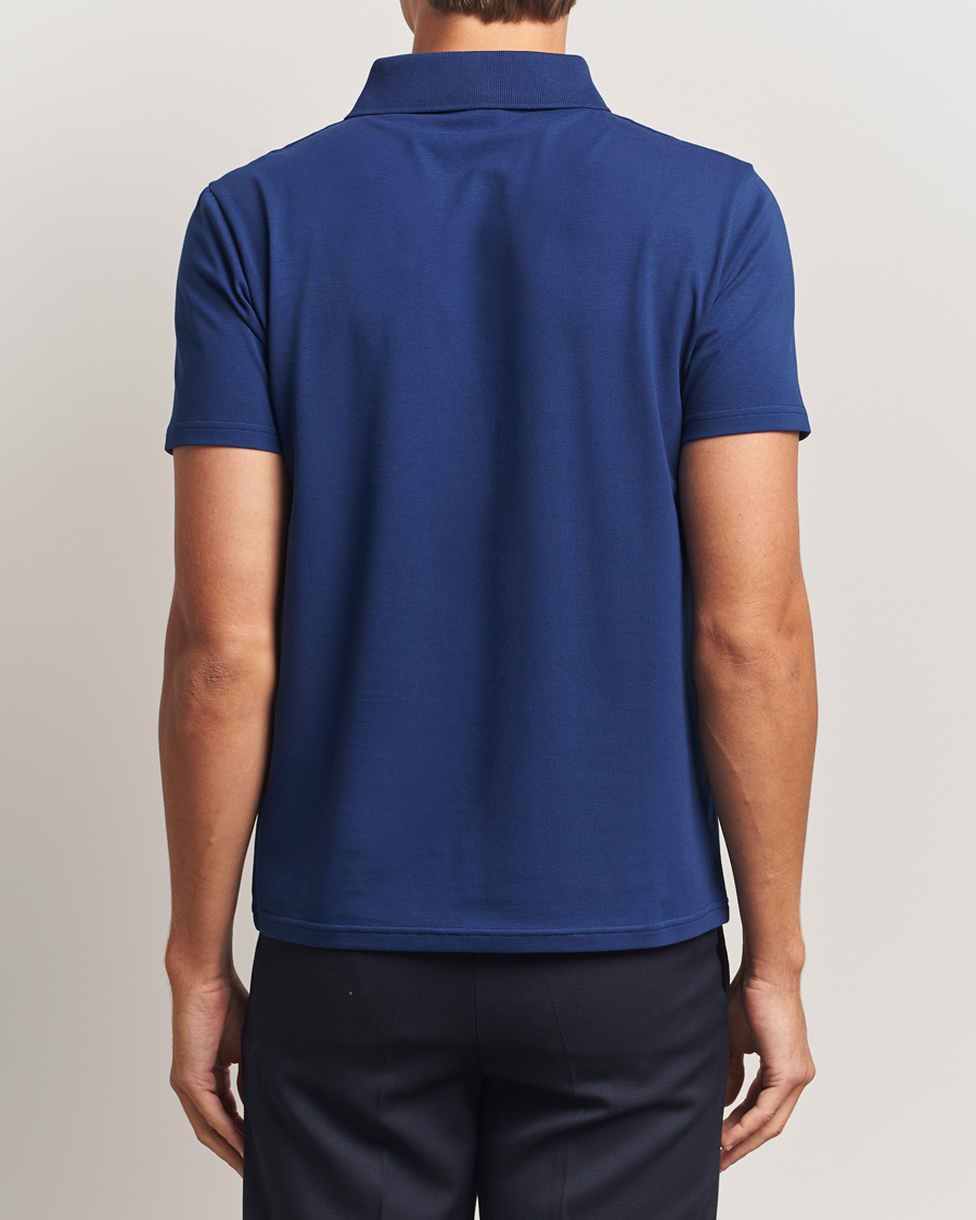 Homme | Polos | Filippa K | Soft Lycra Polo T-Shirt Royal Navy