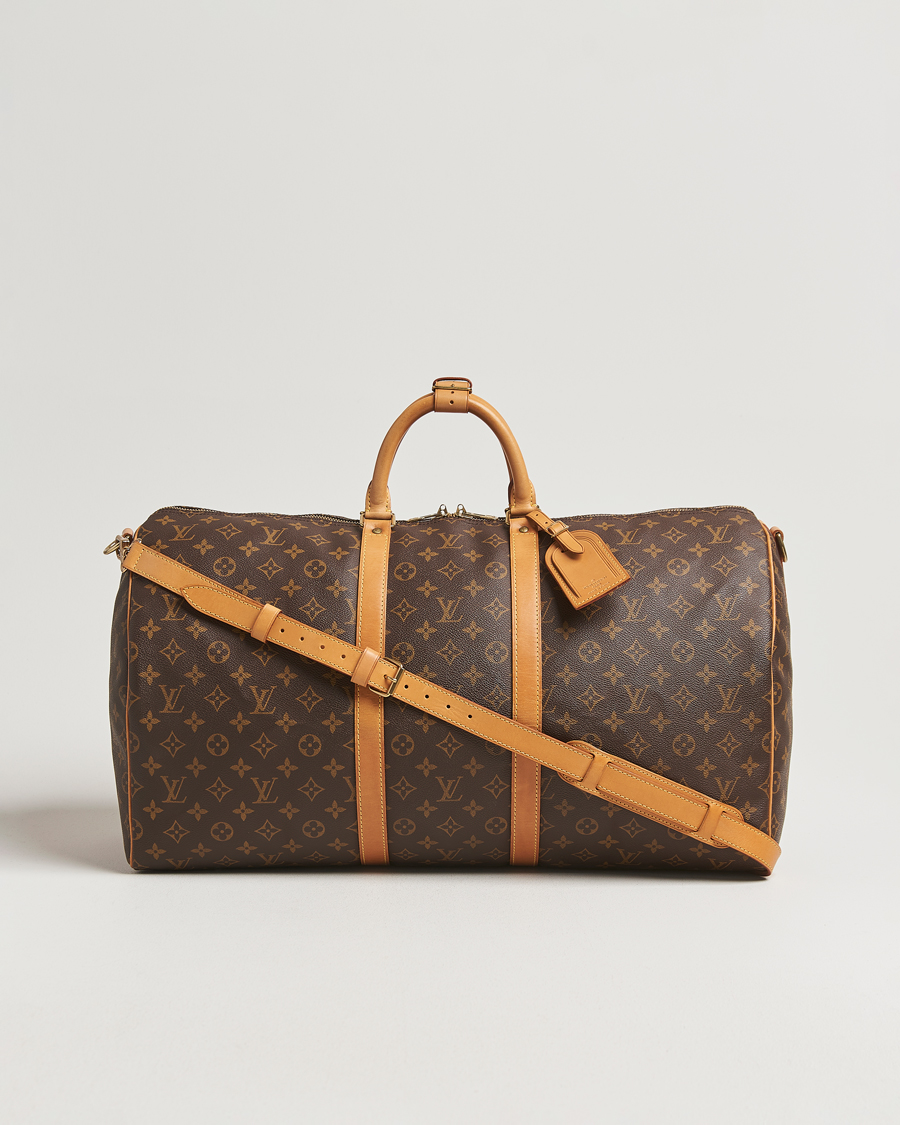 Homme | Louis Vuitton Pre-Owned Keepall Bandoulière 55 Monogram | Louis Vuitton Pre-Owned | Keepall Bandoulière 55 Monogram