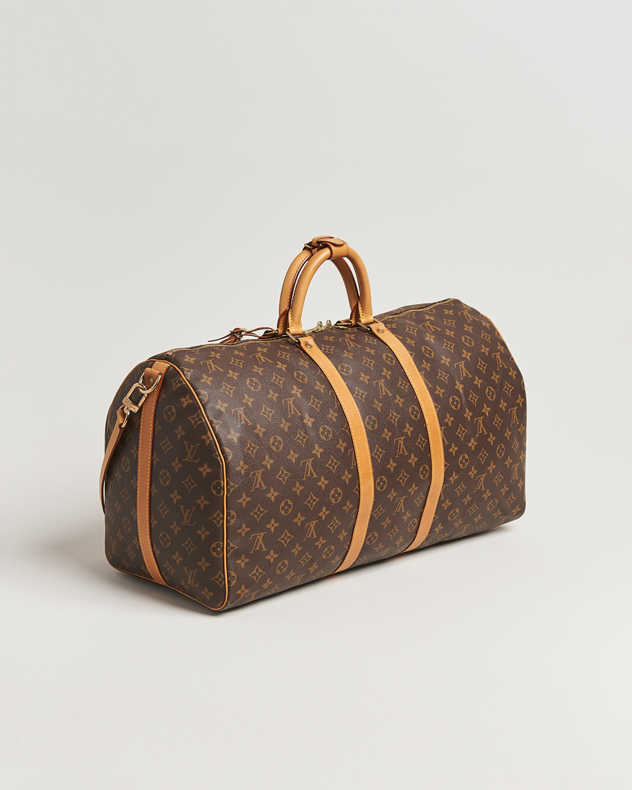 Homme | Louis Vuitton Pre-Owned Keepall Bandoulière 55 Monogram | Louis Vuitton Pre-Owned | Keepall Bandoulière 55 Monogram