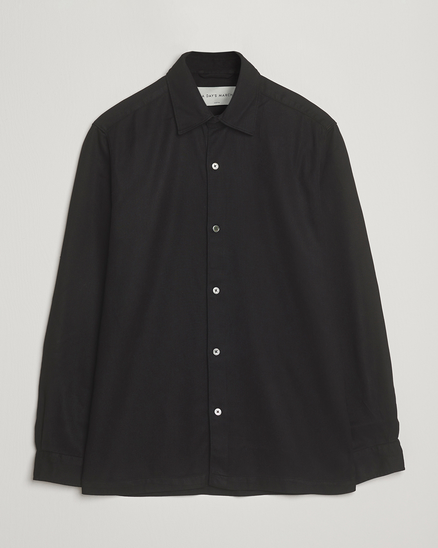 Homme | Chemises | A Day's March | Clean Cut Lyocell Shirt Black