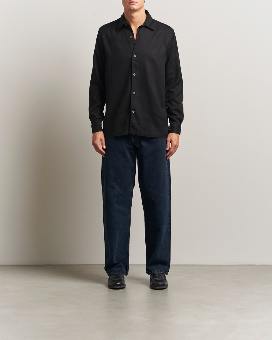Homme | Chemises | A Day's March | Clean Cut Lyocell Shirt Black