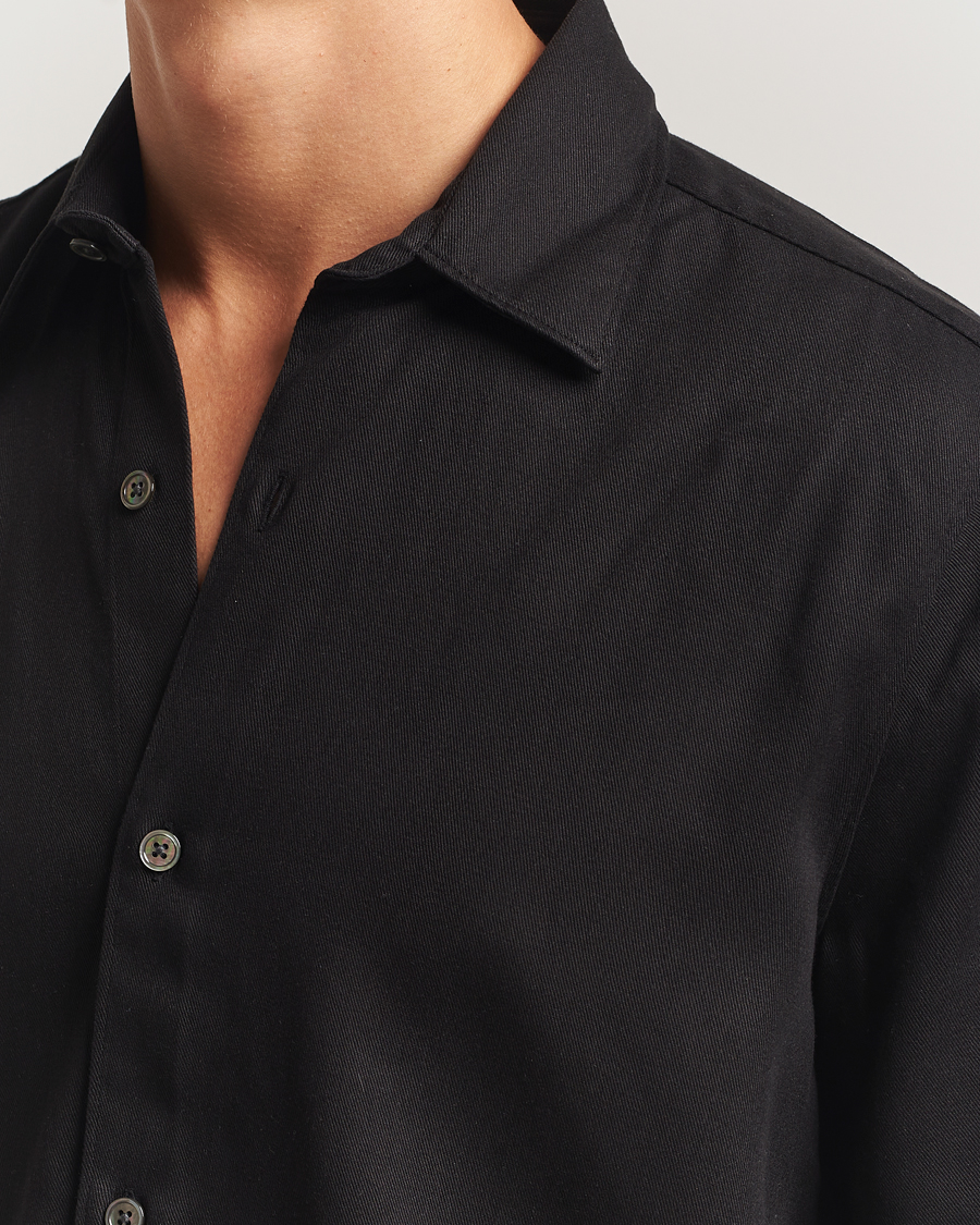 Homme | Chemises | A Day's March | Clean Cut Lyocell Shirt Black