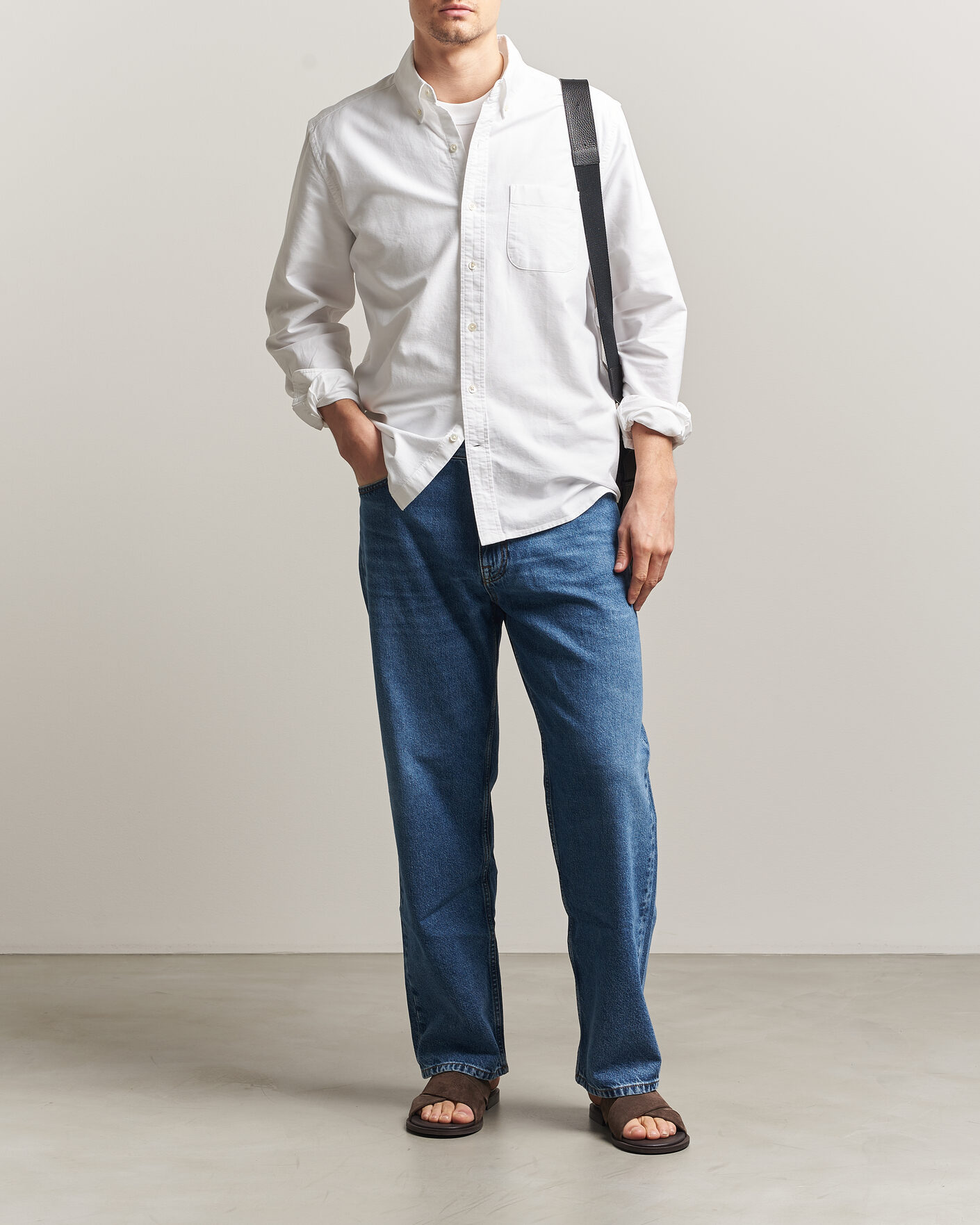 Homme | Chemises | A Day's March | Classic Oxford Shirt White