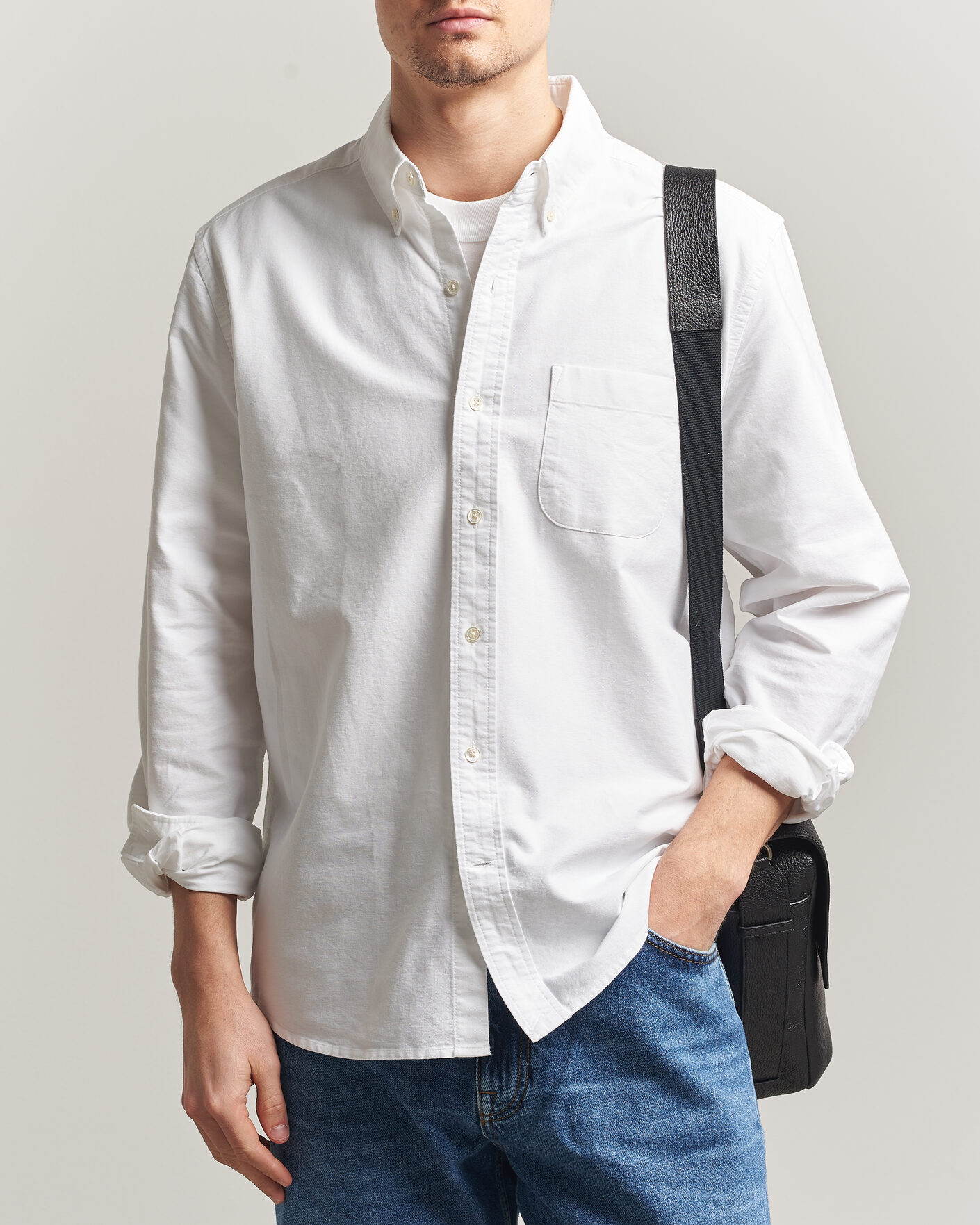 Homme | Chemises | A Day's March | Classic Oxford Shirt White