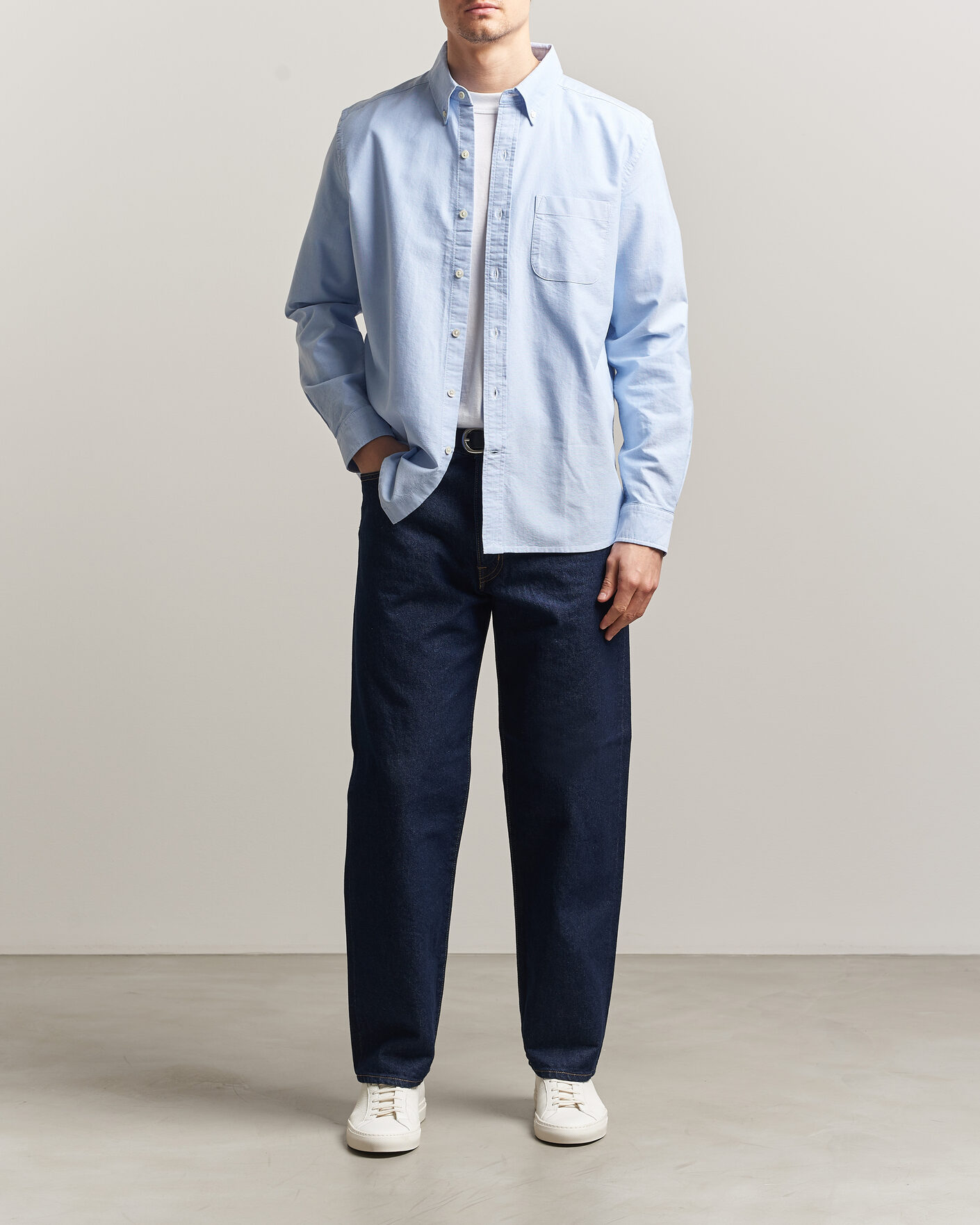 Homme | Chemises | A Day's March | Classic Oxford Shirt Light Blue