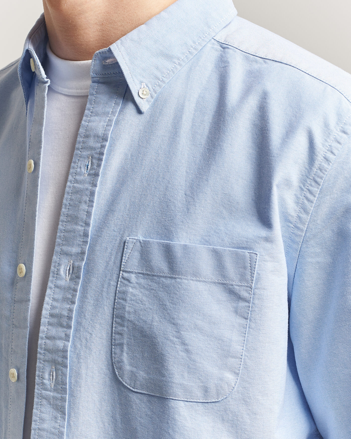 Homme | Chemises | A Day's March | Classic Oxford Shirt Light Blue