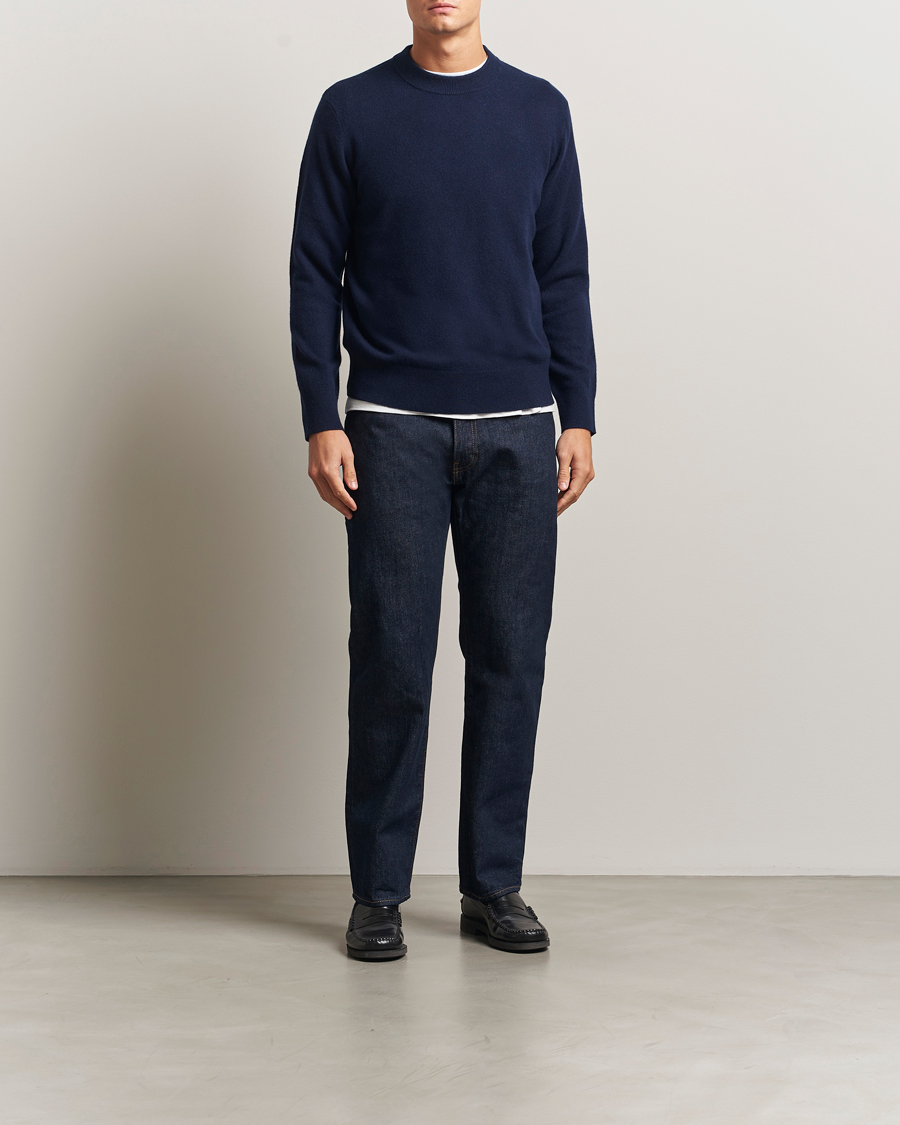 Homme | Pulls Et Tricots | A Day's March | Marlow Cashmere Blend Sweater Navy