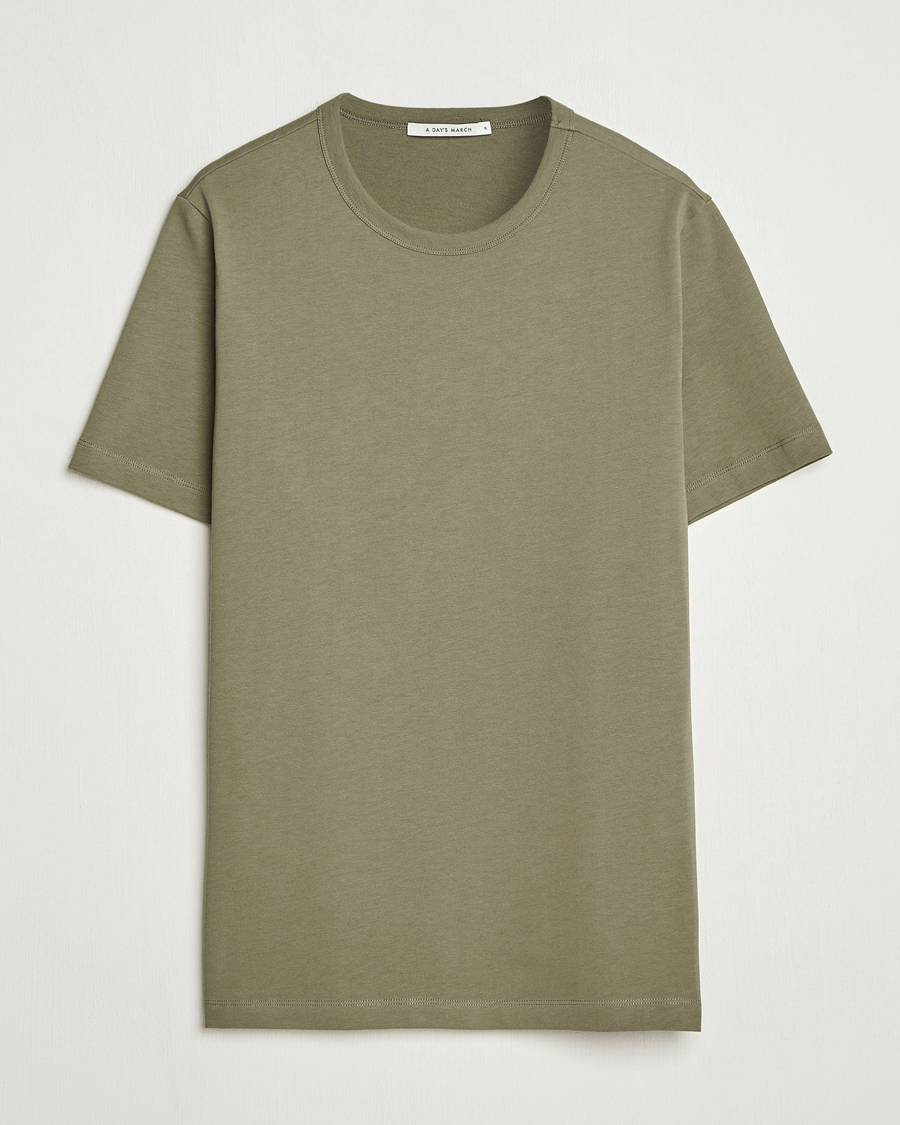 Homme | T-shirts | A Day's March | Heavyweight T-Shirt Smoke Olive