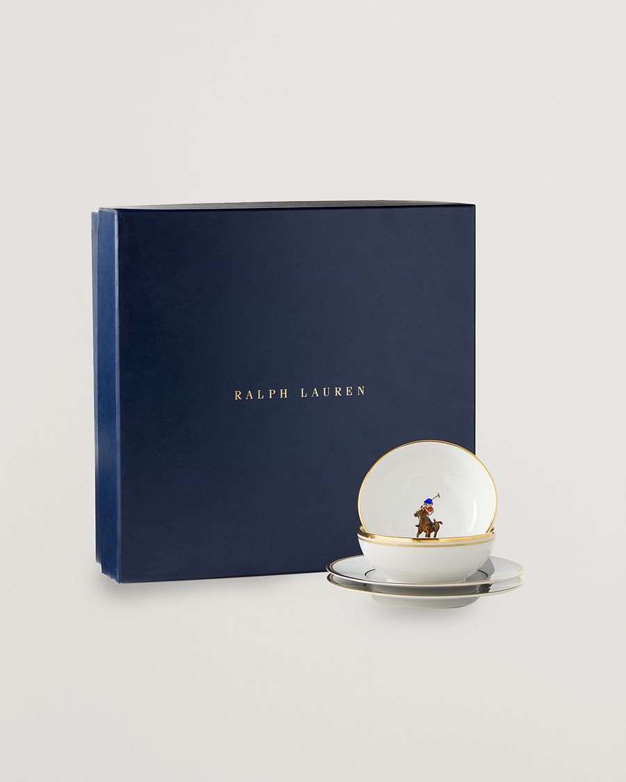 Homme | Pour La Maison | Ralph Lauren Home | Bowl and Plate Gift Set White/Gold