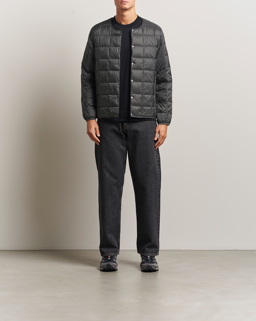 Homme | Manteaux Et Vestes | TAION | Crew Neck Button Down Jacket Dark Grey