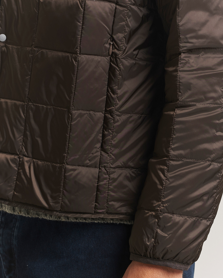 Homme | Manteaux Et Vestes | TAION | Crew Neck Button Down Jacket Dark Choco