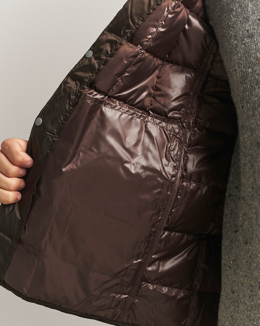 Homme | Manteaux Et Vestes | TAION | Crew Neck Button Down Jacket Dark Choco