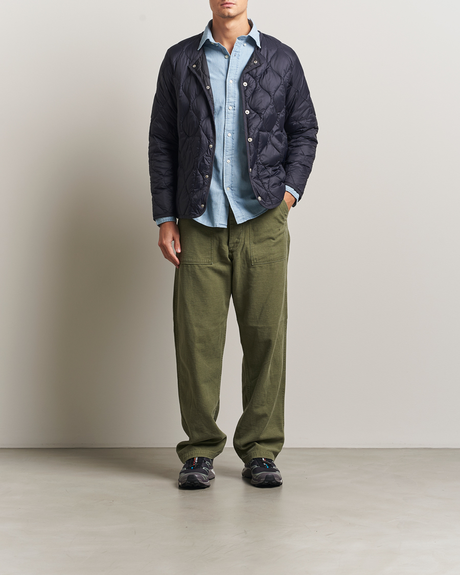 Homme | Manteaux Et Vestes | TAION | Military Crew Neck Down Jacket Navy