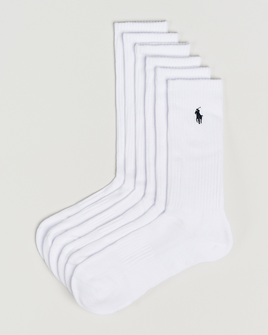 Homme | Sous-Vêtements Et Chaussettes | Polo Ralph Lauren | 6-Pack Cotton Crew Socks White