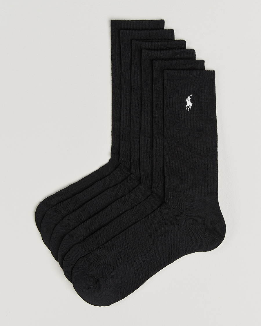 Homme | Sous-Vêtements Et Chaussettes | Polo Ralph Lauren | 6-Pack Cotton Crew Socks Black
