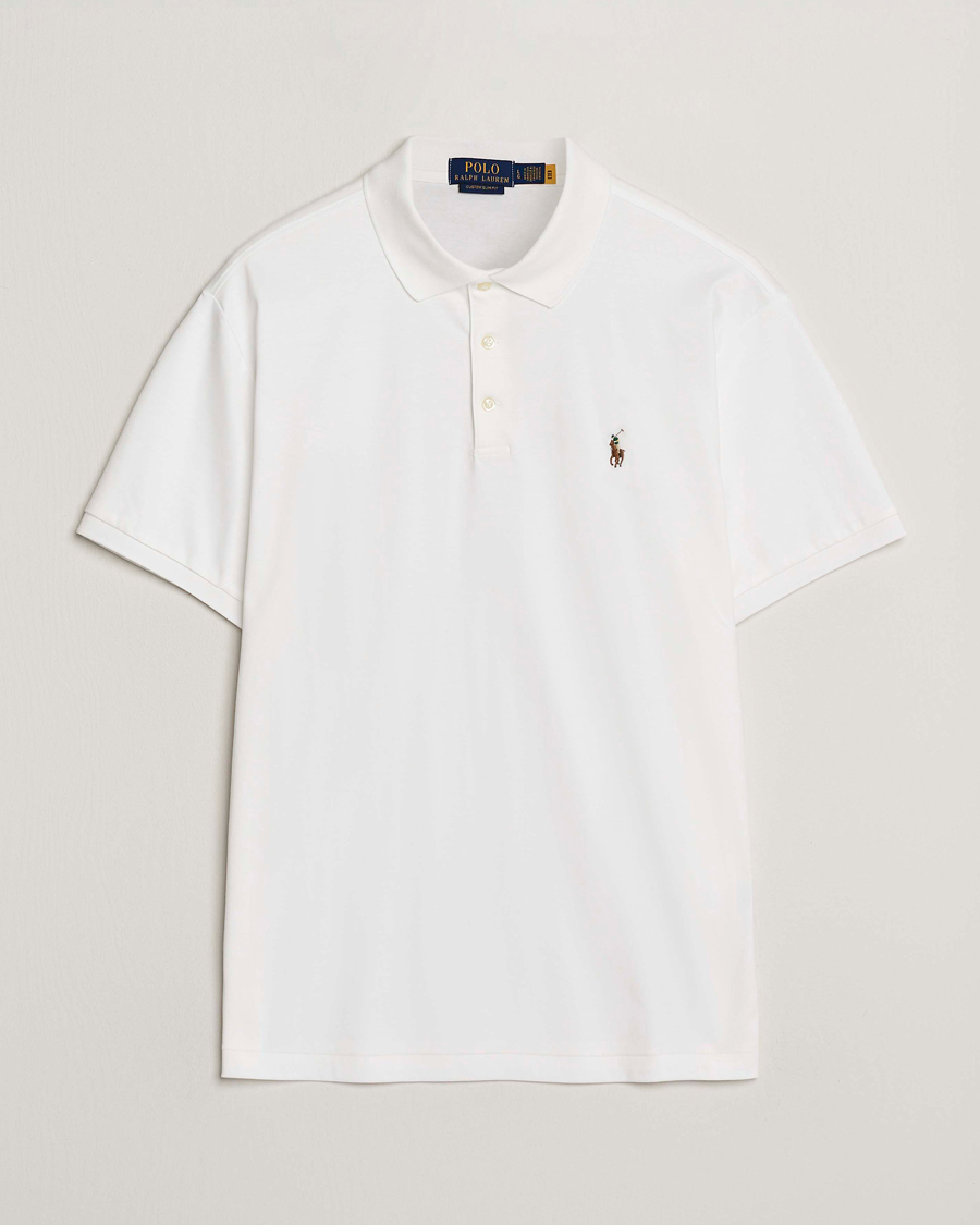 Homme | Polos | Polo Ralph Lauren | Custom Slim Fit Cotton Polo White