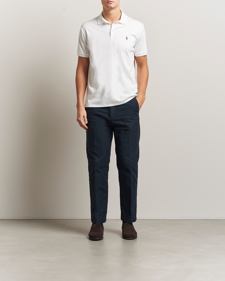 Homme | Polos | Polo Ralph Lauren | Custom Slim Fit Cotton Polo White