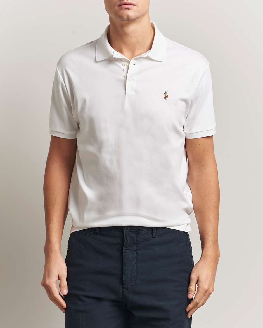 Homme | Polos | Polo Ralph Lauren | Custom Slim Fit Cotton Polo White