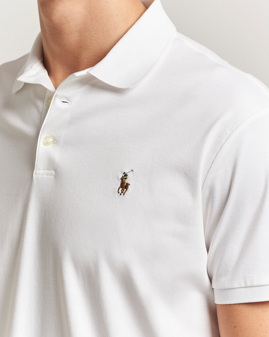 Homme | Polos | Polo Ralph Lauren | Custom Slim Fit Cotton Polo White