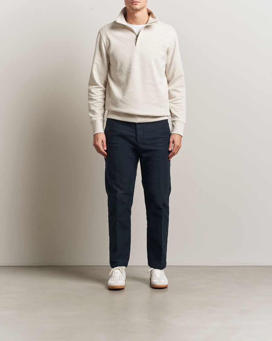 Homme | Pulls Et Tricots | GANT | Light Sacker Rib Half Zip Seed Melange