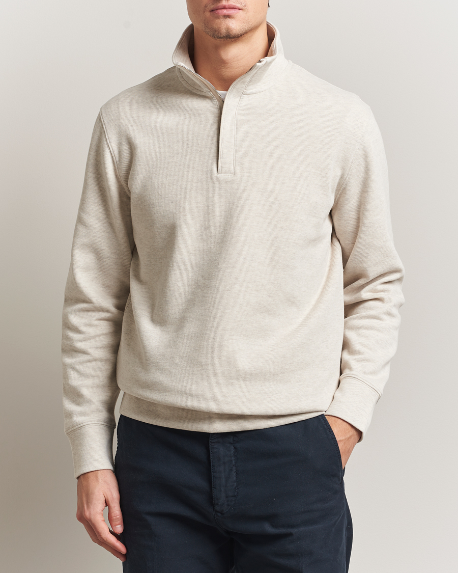 Homme | Pulls Et Tricots | Gant | Light Sacker Rib Half Zip Seed Melange