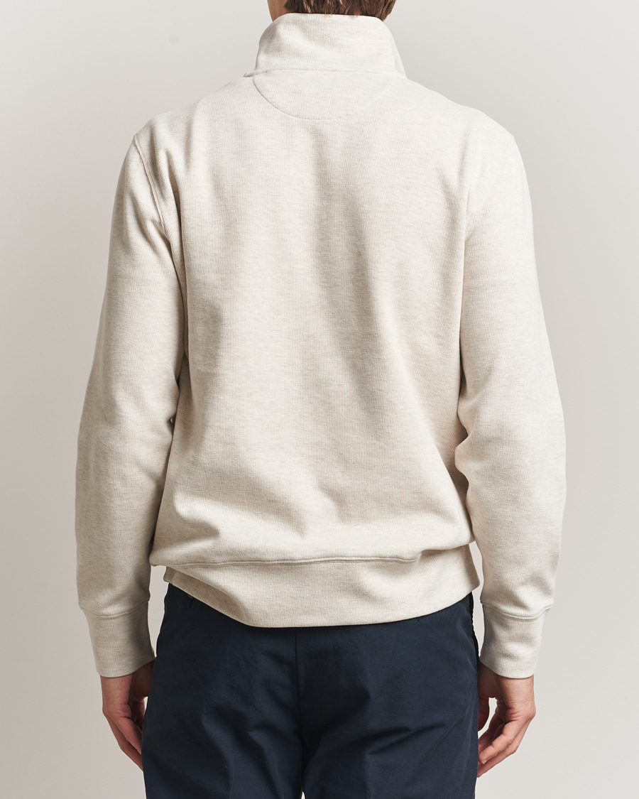 Homme | Pulls Et Tricots | GANT | Light Sacker Rib Half Zip Seed Melange