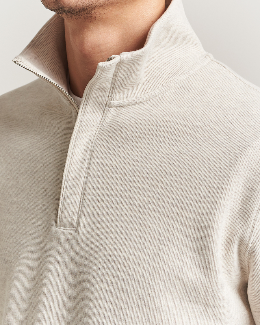Homme | Pulls Et Tricots | GANT | Light Sacker Rib Half Zip Seed Melange