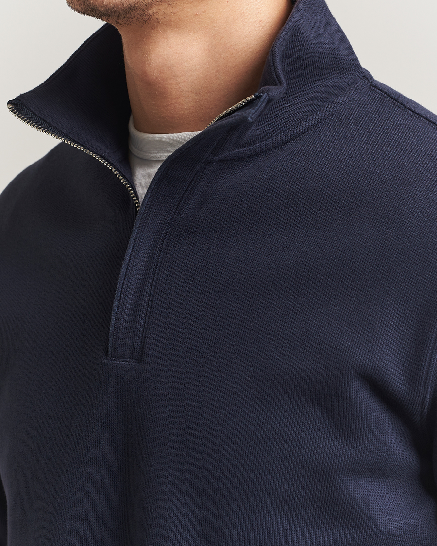 Homme | Pulls Et Tricots | GANT | Light Sacker Rib Half Zip Evening Blue