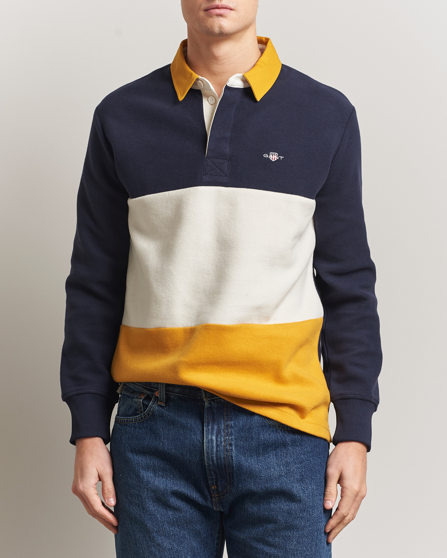Homme | Pulls Et Tricots | Gant | Blocked Heavy Rugger Evening Blue Multi