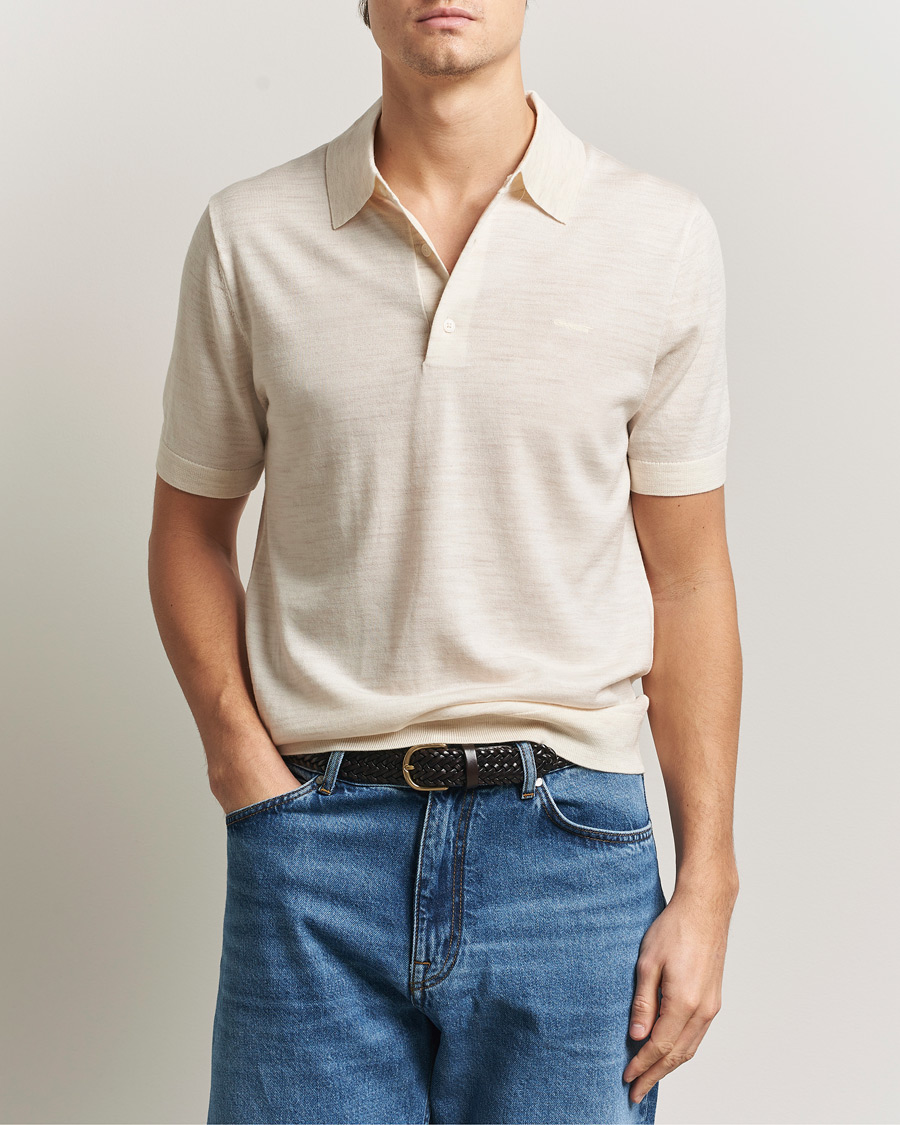 Homme | Polos | Gant | Extrafine Merino Polo Seed Melange