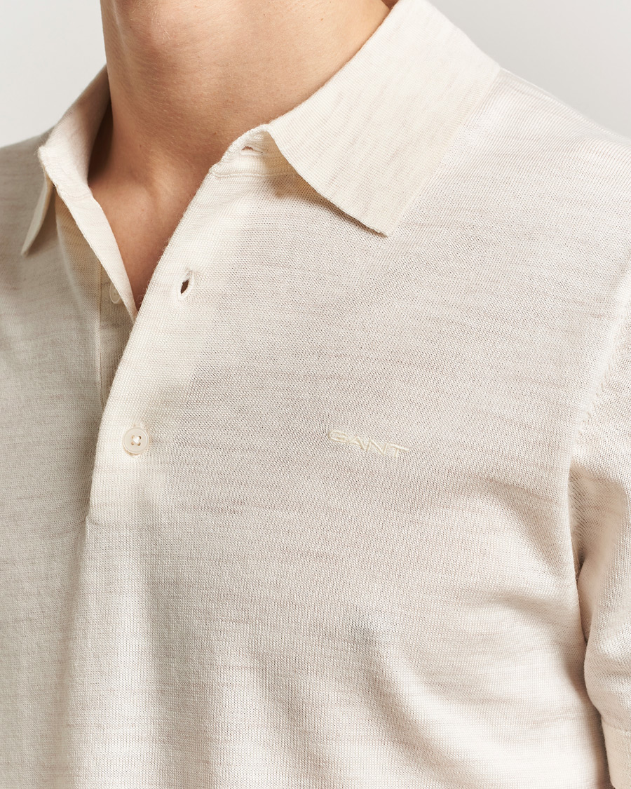 Homme | Polos | Gant | Extrafine Merino Polo Seed Melange