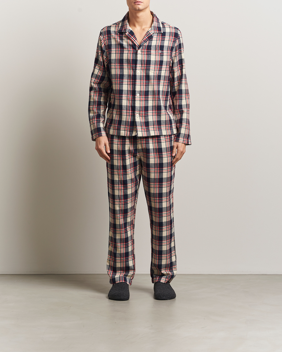 Homme | Peignoirs Et Pyjamas | GANT | Flannel Checked Pyjama Set Ruby Red